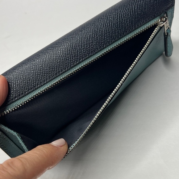 Coach Leather Colorblock Pebbled Leather Envelope Wallet - Picture 8 of 9